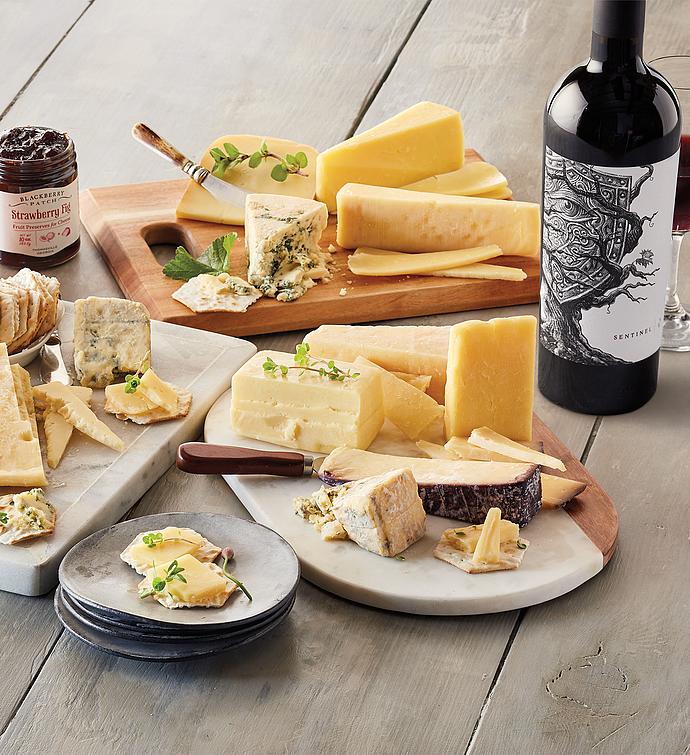 Vintner's Choice Gourmet Cheese Assortment with Sentinel Cabernet Sauvignon